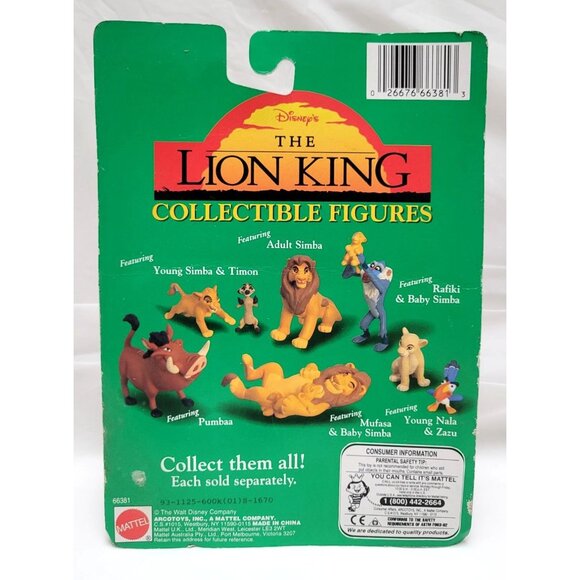 Vintage 1993 Disney The Lion King Collectible Figures Mufasa & Baby Simba 66381 - Picture 8 of 9